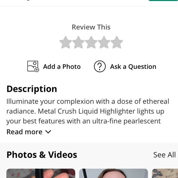 Kat Von D metal crush liquid highlighter - Picture 3 of 5